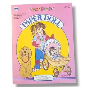 Punky Brewster Paper Doll Golden 1985 Uncut 3 Dolls 80s TV Show Vintage